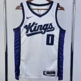 2023-24 Kings MONK #0 White Top Quality Hot Pressing NBA Jersey