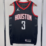 2023-24 Rockets PORTER JR. #3 Black Top Quality Hot Pressing NBA Jersey (Trapeze Edition)飞人版