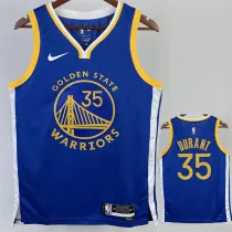 2022-23 WARRIORS DURANT #35 Blue Top Quality Hot Pressing NBA Jersey (V领)