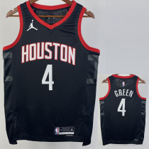 2023-24 Rockets GREEN #4 Black Top Quality Hot Pressing NBA Jersey (Trapeze Edition)飞人版