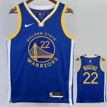 2022-23 WARRIORS WIGGINS #22 Blue Top Quality Hot Pressing NBA Jersey (V领)