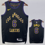 2023-24 LAKERS JAMES #6 Black City Edition Top Quality Hot Pressing NBA Jersey