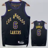 2023-24 LAKERS JAMES #6 Black City Edition Top Quality Hot Pressing NBA Jersey