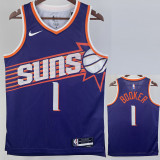 2023-24 SUNS BOOKER #1 Purple Top Quality Hot Pressing NBA Jersey