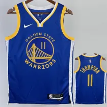2022-23 WARRIORS THOMPSON #11 Blue Top Quality Hot Pressing NBA Jersey (V领)