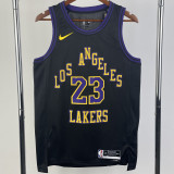2023-24 LAKERS JAMES #23 Black City Edition Top Quality Hot Pressing NBA Jersey