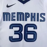 2022-23 Grizzlies SMART #36 White Top Quality Hot Pressing NBA Jersey