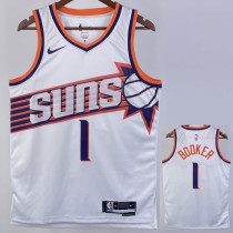 2023-24 SUNS BOOKER #1 White Top Quality Hot Pressing NBA Jersey