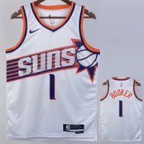 2023-24 SUNS BOOKER #1 White Top Quality Hot Pressing NBA Jersey