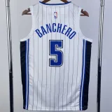 2022-23 Magic BANCHERO #5 White Top Quality Hot Pressing NBA Jersey