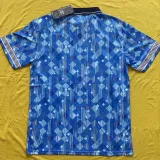 1990 England Away Blue Retro Soccer Jersey