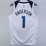 2022-23 Timberwolves ANDERSON #1 White Top Quality Hot Pressing NBA Jersey