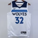 2022-23 Timberwolves TOWNS #32 White Top Quality Hot Pressing NBA Jersey