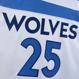 2022-23 Timberwolves ROSE #25 White Top Quality Hot Pressing NBA Jersey