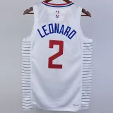 2022-23 Clippers LEONARD #2 White Top Quality Hot Pressing NBA Jersey