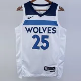 2022-23 Timberwolves ROSE #25 White Top Quality Hot Pressing NBA Jersey
