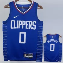2022-23 Clippers WESTBROOK #0 Blue Top Quality Hot Pressing NBA Jersey
