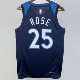 2022-23 Timberwolves ROSE #25 Blue Top Quality Hot Pressing NBA Jersey