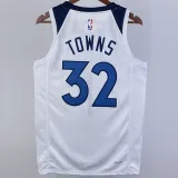 2022-23 Timberwolves TOWNS #32 White Top Quality Hot Pressing NBA Jersey