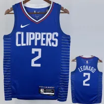 2022-23 Clippers LEONARD #2 Blue Top Quality Hot Pressing NBA Jersey
