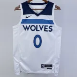 2022-23 Timberwolves RUSSELL #0 White Top Quality Hot Pressing NBA Jersey