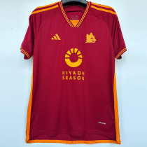 2023-24 Roma Home Fans Soccer Jersey (Print RI..SE. ) (圆圈广告)