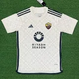 2023-24 Roma Away Fans Soccer Jersey (Print RI..SE.+Au..Res.. )(胸前圆圈/背下广告)