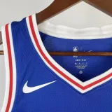 2022-23 76ERS OUBRE JR. #9 Blue Top Quality Hot Pressing NBA Jersey (V领）