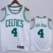 2022-23 CELTICS HOLIDAY #4 White Home Top Quality Hot Pressing NBA Jersey