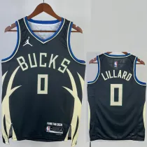 2022-23 BUCKS LILLARD #0 Black Trapeze Iimited Top Quality Hot Pressing NBA Jersey(V领)