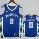 2022-23 BUCKS LILLARD #0 Blue City Edition Top Quality Hot Pressing NBA Jersey(V领)