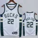 2022-23 BUCKS MIDDLETON #22 Home White Top Quality Hot Pressing NBA Jersey(V领)