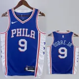 2022-23 76ERS OUBRE JR. #9 Blue Top Quality Hot Pressing NBA Jersey (V领）