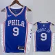 2022-23 76ERS OUBRE JR. #9 Blue Top Quality Hot Pressing NBA Jersey (V领）