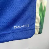 2022-23 BUCKS LILLARD #0 Blue City Edition Top Quality Hot Pressing NBA Jersey(V领)