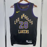 2023-24 LAKERS HACHIMURA #28 Black City Edition Top Quality Hot Pressing NBA Jersey