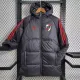 2023-24 River Plate Black Hooded Cotton Coat Red Edge (红色边) 棉衣