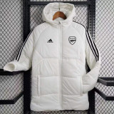 2023-24 ARS White Hooded Cotton Coat Black Edge (黑色边) 棉衣