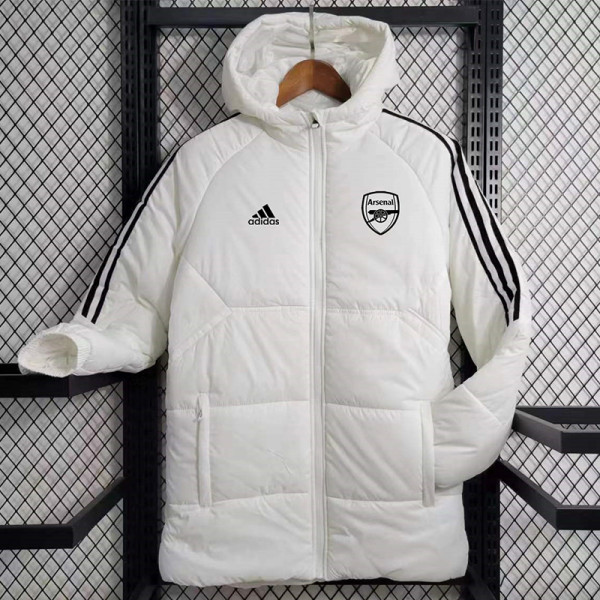 2023-24 ARS White Hooded Cotton Coat Black Edge (黑色边) 棉衣