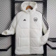 2023-24 ARS White Hooded Cotton Coat Black Edge (黑色边) 棉衣