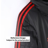 2023-24 River Plate Black Hooded Cotton Coat Red Edge (红色边) 棉衣