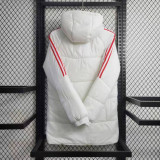 2023-24 Man Utd White Hooded Cotton Coat Red Edge (红色边) 棉衣