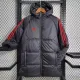 2023-24 AD Black Hooded Cotton Coat Red Edge (红色边) 棉衣