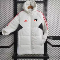 2023-24 Sao Paulo FC White Hooded Cotton Coat Red Edge (红色边) 棉衣