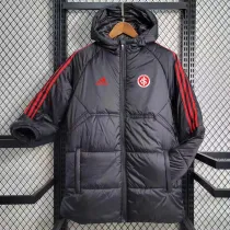 2023-24 Internacional Black Hooded Cotton Coat Red Edge (红色边) 棉衣