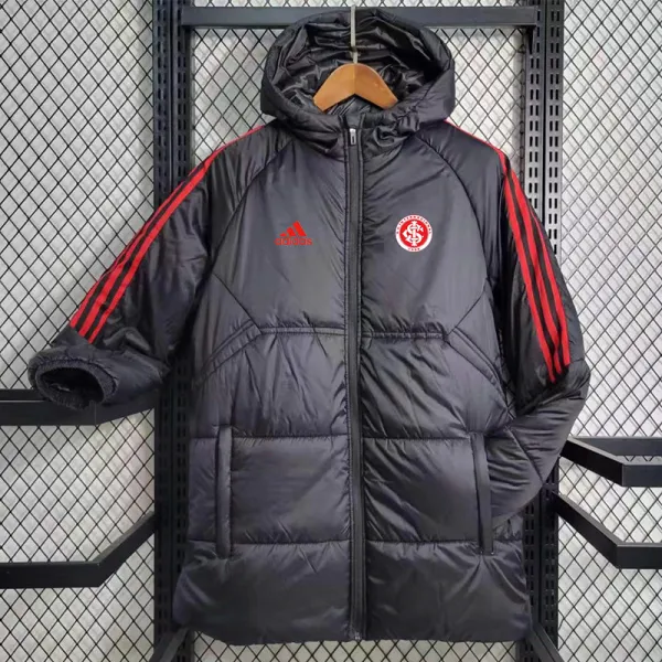 2023-24 Internacional Black Hooded Cotton Coat Red Edge (红色边) 棉衣