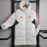 2023-24 Internacional White Hooded Cotton Coat Red Edge (红色边) 棉衣