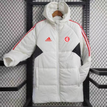 2023-24 Internacional White Hooded Cotton Coat Red Edge (红色边) 棉衣