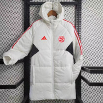 2023-24 Bayern White Hooded Cotton Coat Red Edge (红色边) 棉衣