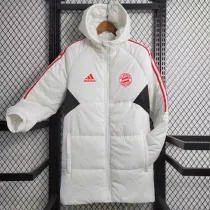 2023-24 Bayern White Hooded Cotton Coat Red Edge (红色边) 棉衣